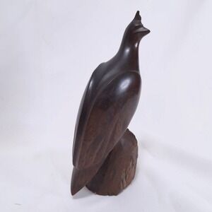 Vtg Hand Carved Ironwood‎ Cardinal Sculpture Figurine Bird Style Folk Art 10in
